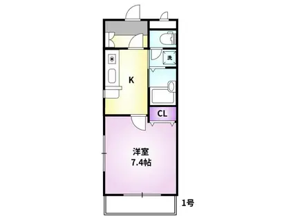 メゾン・ド・アブリール(1K/3階)の間取り写真