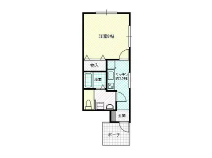 アバンティ上田島(1K/1階)の間取り写真