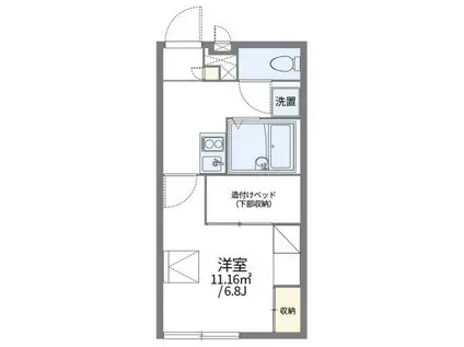 レオパレス豊III(1K/2階)の間取り写真