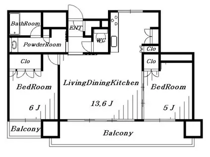 クレアホームズ千葉センタープレイス(2LDK/11階)の間取り写真