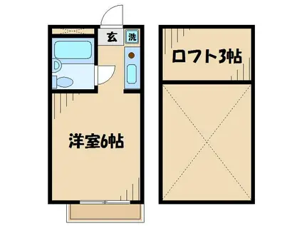 シャンブルドットつつじヶ丘(ワンルーム/1階)の間取り写真