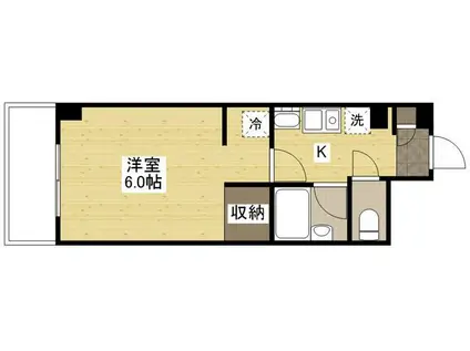 KSB 長束(1K/4階)の間取り写真