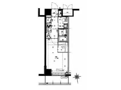 ハーモニーレジデンス神楽坂(1K/5階)の間取り写真