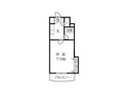 ヴィラエーデルワイス(1K/4階)の間取り写真