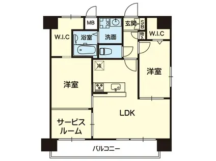 FOR U 県立大南(2SLDK/7階)の間取り写真