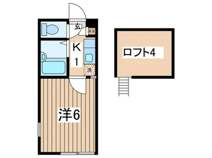 プレシャス相模原(1K/1階)の間取り写真