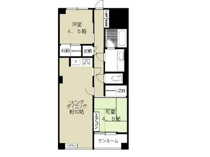 湯島ハイタウンB棟(2LDK/5階)の間取り写真