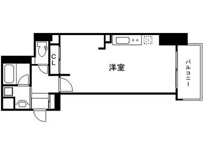 インペリアル新神戸(ワンルーム/9階)の間取り写真