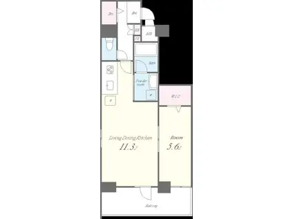 AVNIR HONGO(1LDK/8階)の間取り写真