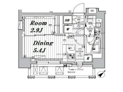 メイクスデザイン入谷アジールコート(1DK/3階)の間取り写真