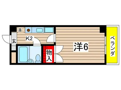 大仁マンション2(1K/1階)の間取り写真