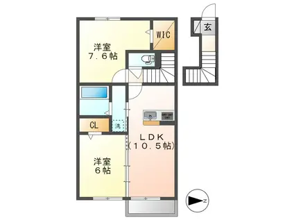 D-ROOM141 II(2LDK/2階)の間取り写真