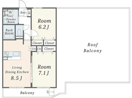 CITY PRIME ひばりが丘(2LDK/4階)の間取り写真