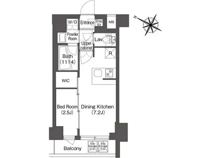コンフォリア二葉(1DK/5階)の間取り写真