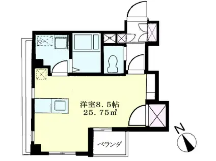 JOYFUL HATANODAI(ワンルーム/1階)の間取り写真