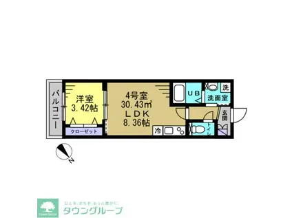 SRS八千代台(1LDK/1階)の間取り写真