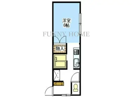 コーポ・ユー(ワンルーム/1階)の間取り写真