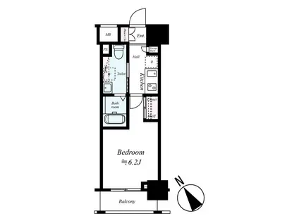 コンシェリア・デュー池袋(1K/4階)の間取り写真