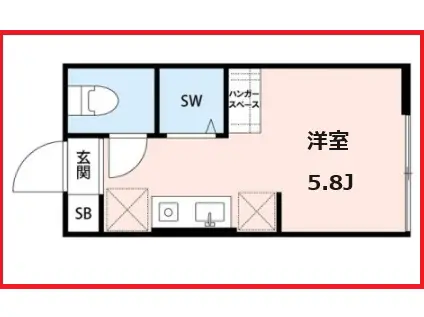 ハイムーマイ ドリーム ハウス(ワンルーム/1階)の間取り写真