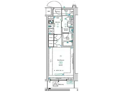 ARKMARK南千住RESIDENCE(1K/4階)の間取り写真