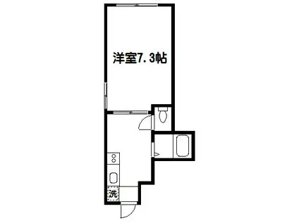 パイニーヒル(1K/1階)の間取り写真