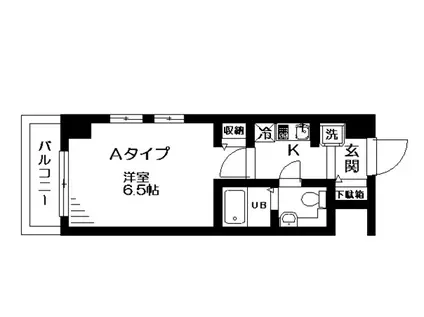 サニーヒルズ薬師台A(1K/1階)の間取り写真