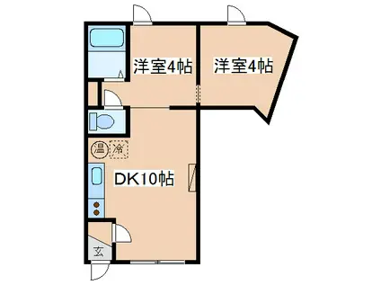 パークサイドT(2LDK/3階)の間取り写真