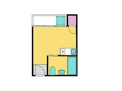 レモンビル(ワンルーム/1階)の間取り写真