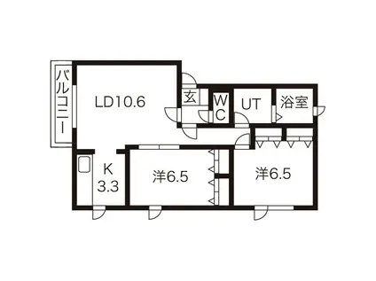 リバーブリーズ(2LDK/2階)の間取り写真