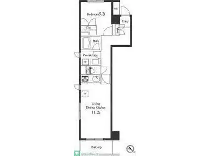 プライマル小石川(1LDK/5階)の間取り写真