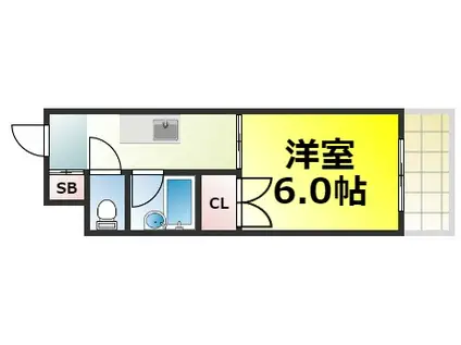 東洋プラザ泉尾(1K/8階)の間取り写真