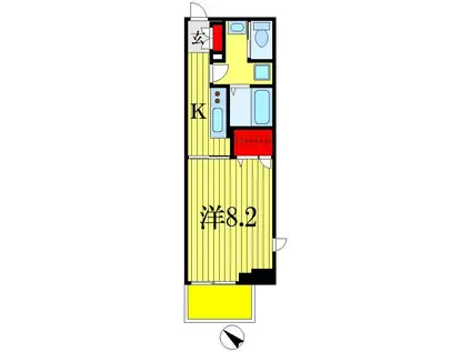 G`-NOTE(1K/3階)の間取り写真