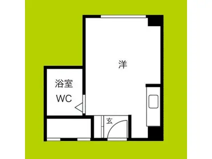 シンプルライフ杭全(ワンルーム/4階)の間取り写真
