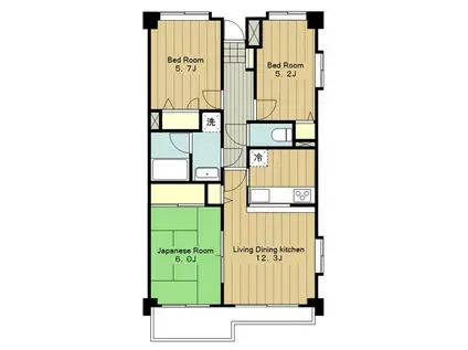 サザンクロス(3LDK/4階)の間取り写真