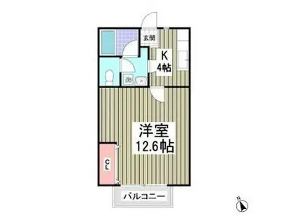 アグラン(1K/1階)の間取り写真