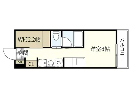 MOOREA伴東(ワンルーム/1階)の間取り写真