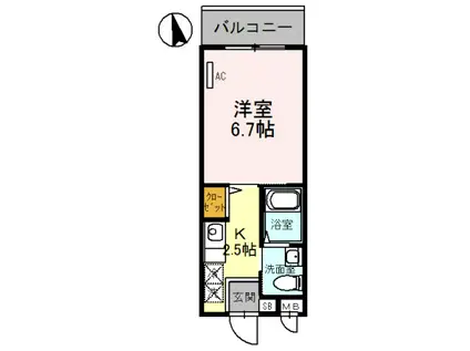 DOLCE AMARO(1K/3階)の間取り写真