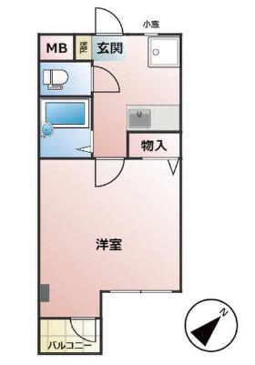 エル新大江(1K/3階)の間取り写真