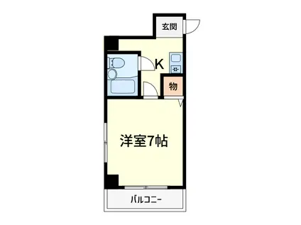 第36プロビナンス村橋(1K/3階)の間取り写真