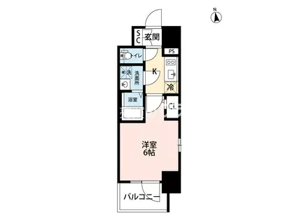 エスリード大阪フェリス(1K/5階)の間取り写真