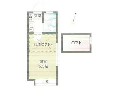 パラストハイム103(ワンルーム/1階)の間取り写真