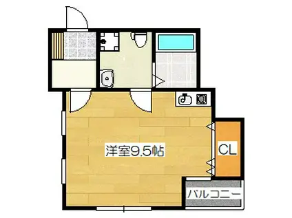 レジデンス街道II(ワンルーム/1階)の間取り写真