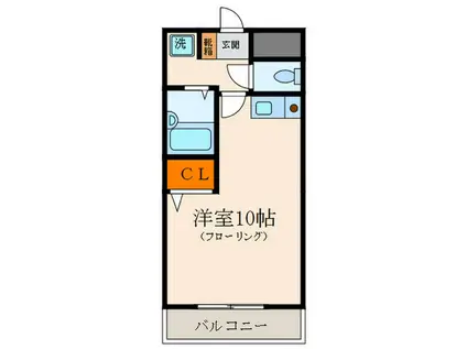 セントラルハイツ(ワンルーム/2階)の間取り写真