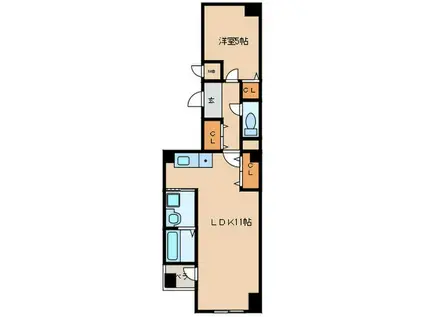 エリックビル(1LDK/2階)の間取り写真