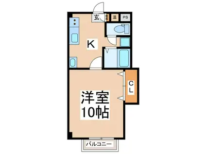 第一サンハイツ(1K/1階)の間取り写真