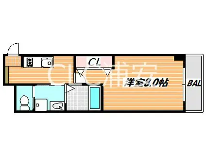 パラッツオ(1K/1階)の間取り写真