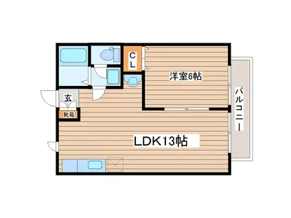 アビタシオンK´S(1LDK/1階)の間取り写真