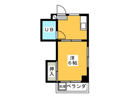 コーポ横塚(1K/1階)の間取り写真