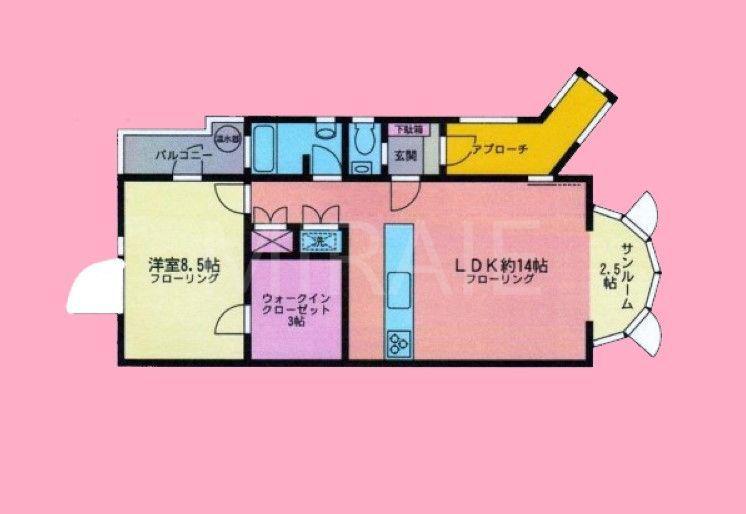 ビラ・トーレ(1LDK/1階)の間取り写真