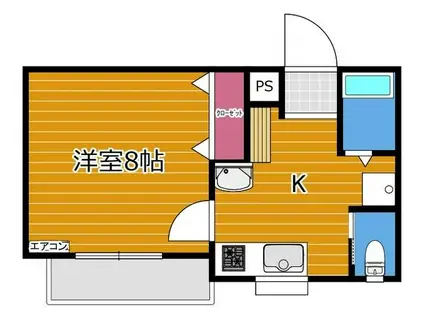 スターパレス21(1K/2階)の間取り写真